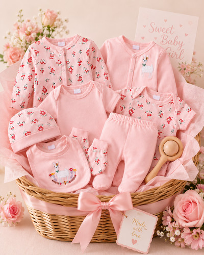 Süßes babyset mädchen - babyset, 8tlg